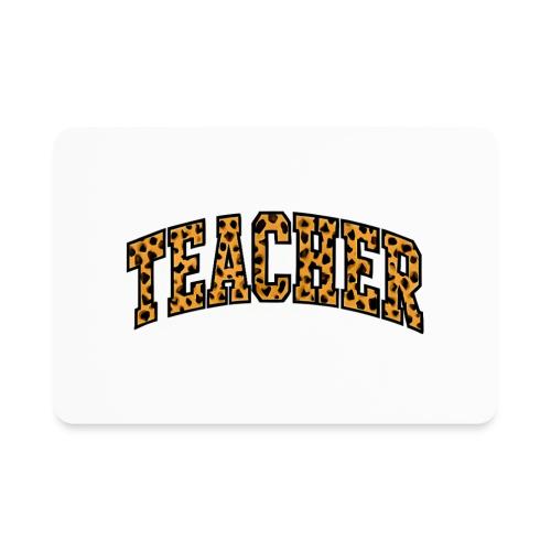 Leopard Print Teacher Typography - Rectangle Magnet