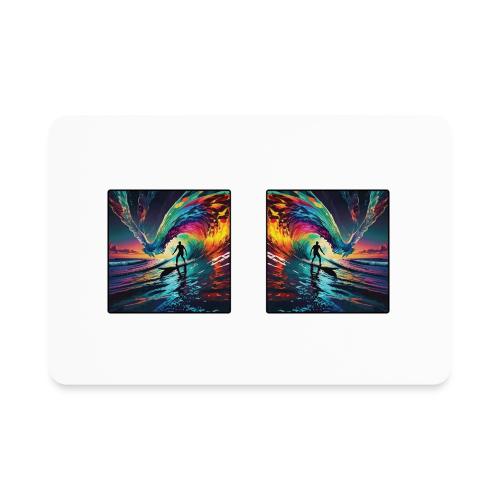 Avalon Surfs A Winged Wave - Rectangle Magnet