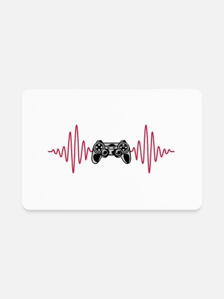 pulse console retro controller - Rectangle Magnet - white - Front