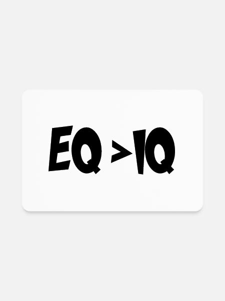 Eq IQ Sticker - Rectangle Magnet - white - Front