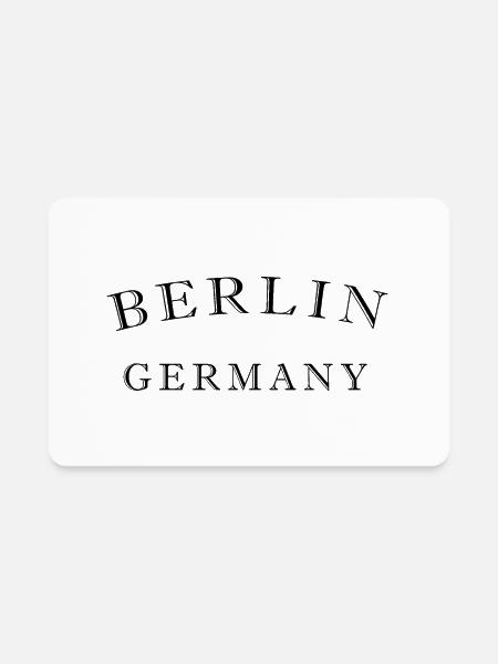 Berlin Germany design - Rectangle Magnet - white - Front