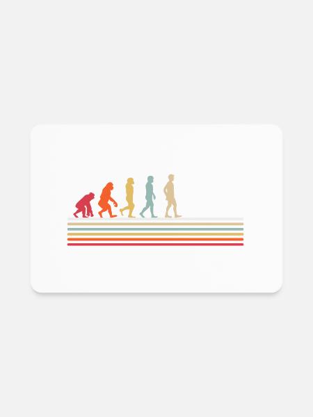 Chess Evolution Chess Enthusiast Funny Chess - Rectangle Magnet - white - Front
