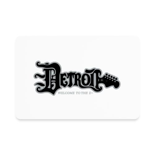 DETROIT GUITAR WTTD BLK SLR REG FONT - Rectangle Magnet