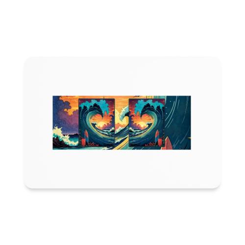 Vintage Sunrise Wave - Rectangle Magnet