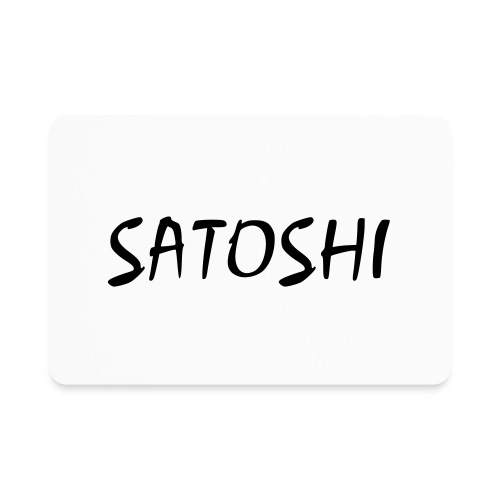 Satoshi only name stroke btc founder nakamoto - Rectangle Magnet