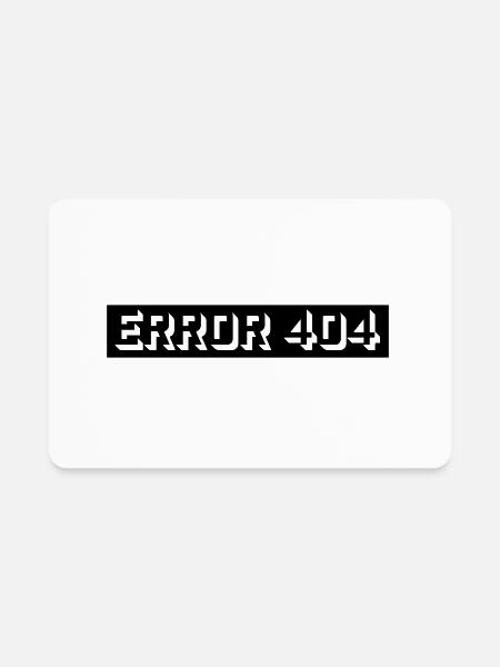 404 message error computer - Rectangle Magnet - white - Front