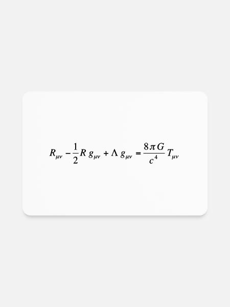 General relativity field equation - Rectangle Magnet - white - Front