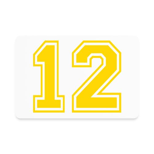 Number 12 in a classic athletic collegiate font - Rectangle Magnet