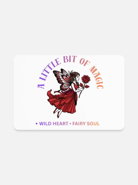 Little Bit of Magic Fairy - Rectangle Magnet - white - Front