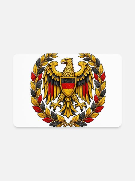 Deutschland Imperial Eagle Coat of Arms - Rectangle Magnet - white - Front