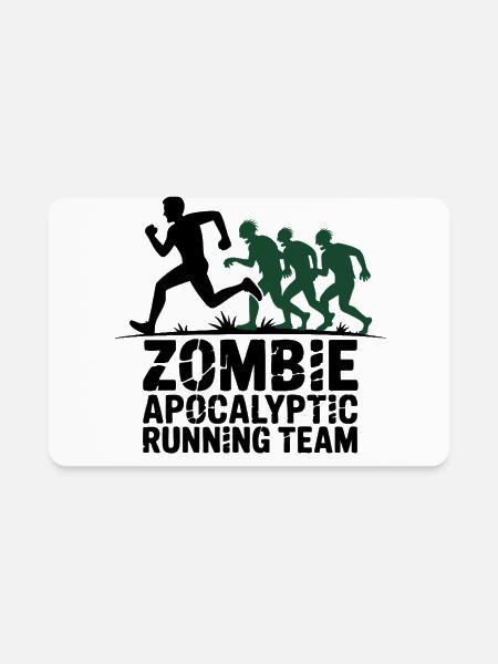 Zombie Apocalypse Running Team - Rectangle Magnet - white - Front