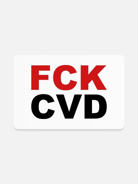 fuck covid - Rectangle Magnet - white - Front