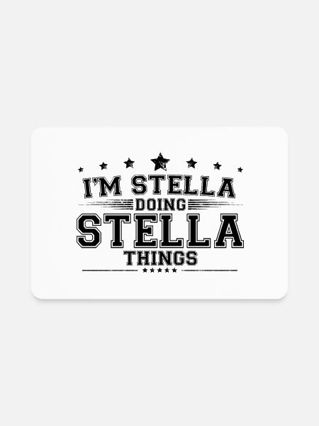i’m Stella doing Stella things - Rectangle Magnet - white - Front