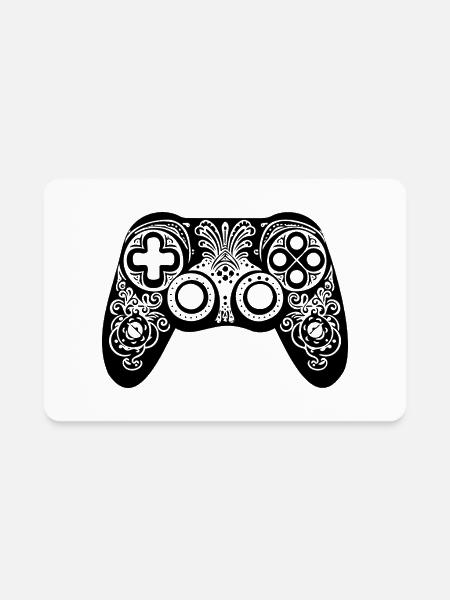 Controller Gaming Console - Rectangle Magnet - white - Front