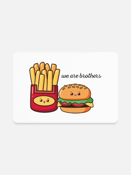 Burger Bros - Rectangle Magnet - white - Front