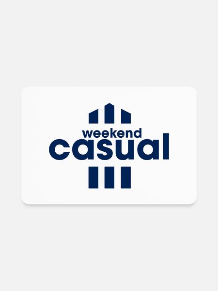 Weekend Casual - Rectangle Magnet - white - Front