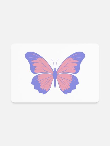 Layered Butterfly - Rectangle Magnet - white - Front