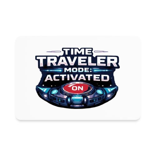 Time Traveler Mode – Futuristic Neon Sci-Fi Tee - Rectangle Magnet