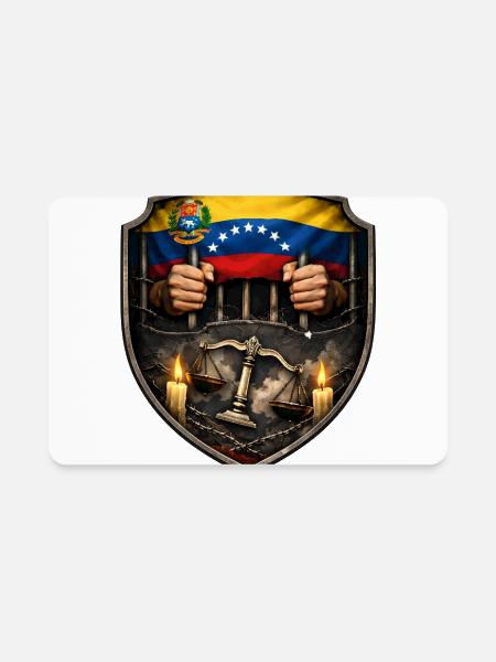 Venezuela Liberty Shield - Rectangle Magnet - white - Front