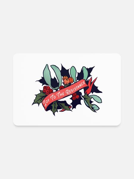 Joy To The Resistance - Rectangle Magnet - white - Front