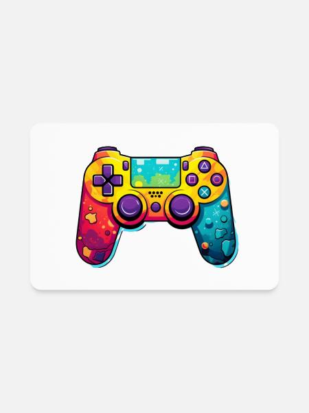 Gaming Console - Rectangle Magnet - white - Front