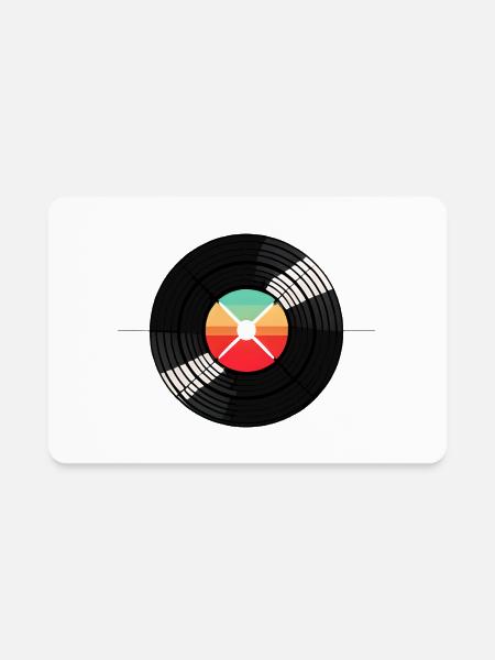 Vinyl Record Album - Rectangle Magnet - white - Front