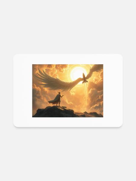 Rocket of Heaven - Rectangle Magnet - white - Front