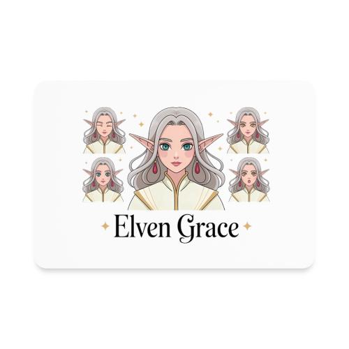 Elven Grace Fantasy Elf Maiden Graphic Magic - Rectangle Magnet