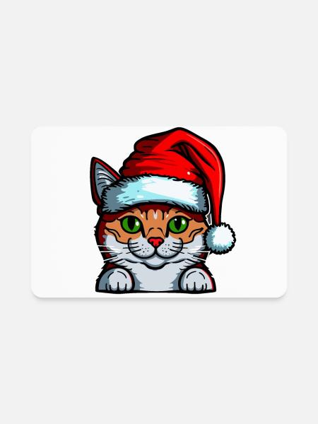 Stunning Advent cat drawing for all kitten fans - Rectangle Magnet - white - Front