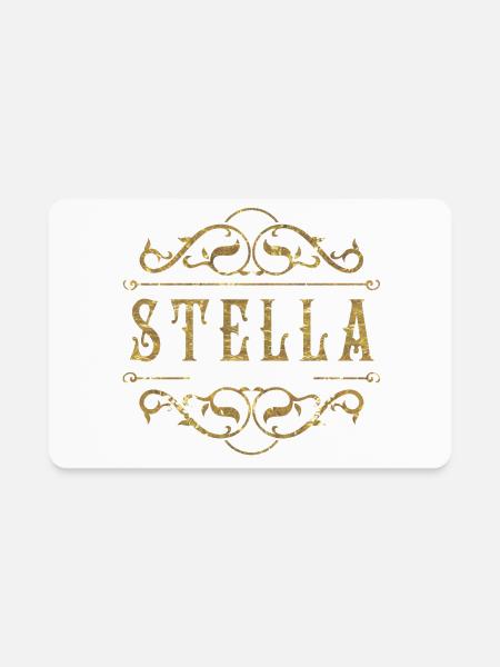 Stella gold - Rectangle Magnet - white - Front