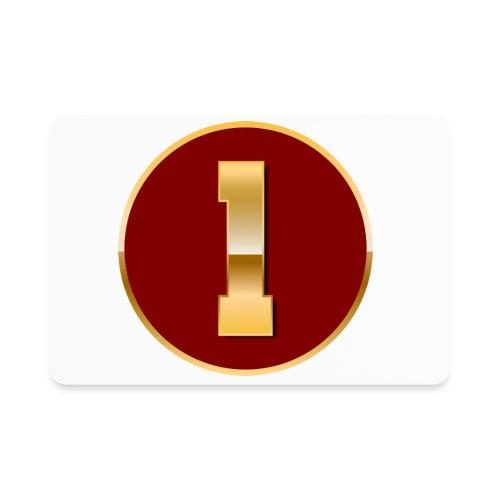 Number 1 in Gold Varsity Font - Rectangle Magnet