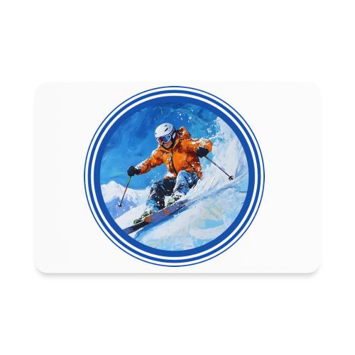 Skiing: On the Edge - Rectangle Magnet