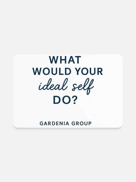 What Would Your Ideal Self Do - Rectangle Magnet - white - Front