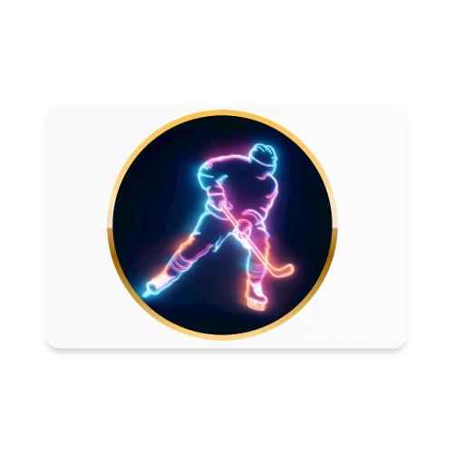 Golden Neon Hockey - Rectangle Magnet