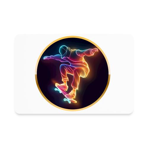 Skateboarding: Midnight Neon Skater - Rectangle Magnet