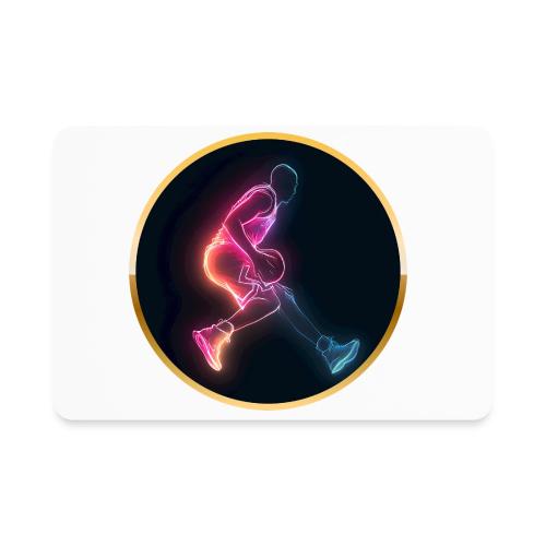 Basketball: Golden Court Glow - Rectangle Magnet