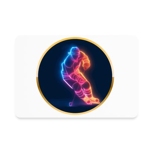 Hockey: Neon Hockey Sketch - Rectangle Magnet