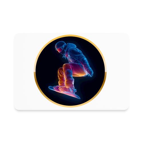 Snowboarding: Arctic Neon Leap - Rectangle Magnet