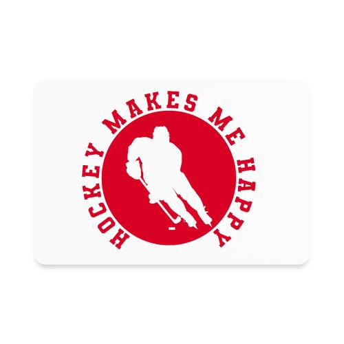 Hockey Makes Me Happy – Ice Hockey Fan Emblem - Rectangle Magnet
