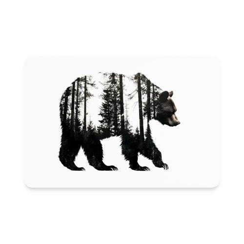Evergreen Bear Silhouette - Rectangle Magnet