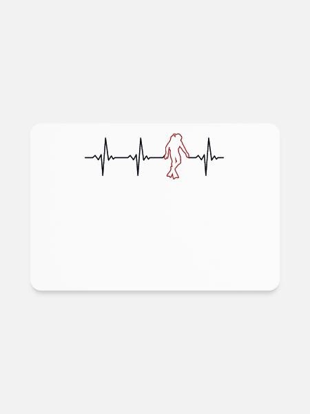 Scuba Diving Heartbeat Technical Sport Diving - Rectangle Magnet - white - Front