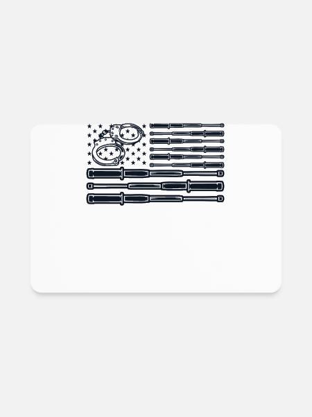 American Flag Prison Guard Jail Guard Corrections - Rectangle Magnet - white - Front