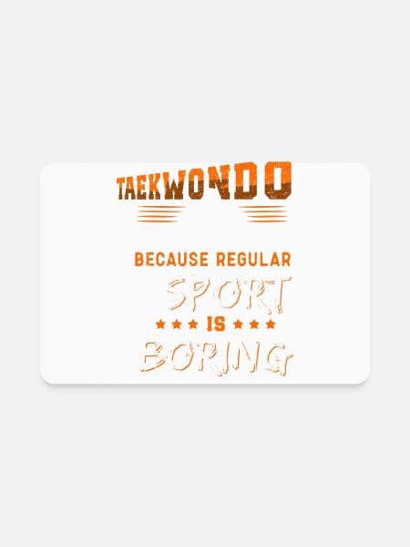 Taekwondo Because TKD Tae Kwon Do - Rectangle Magnet - white - Front