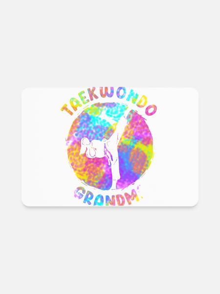 Taekwondo Grandma TKD Tae Kwon Do - Rectangle Magnet - white - Front