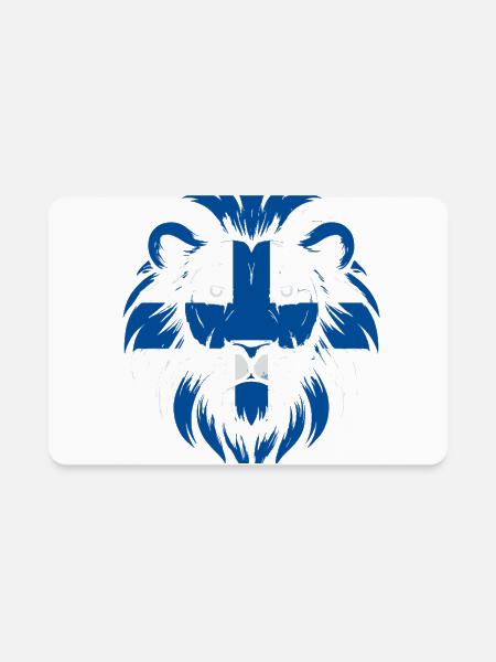 Finland Flag Lion Illustration - Rectangle Magnet - white - Front