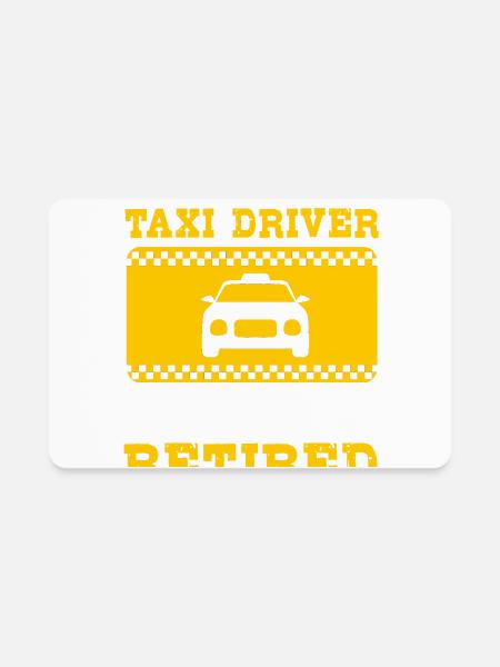 Transportation Retired Taxi Driver - Rectangle Magnet - white - Front