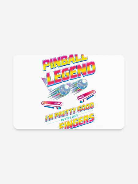 Pinball Legend - Rectangle Magnet - white - Front