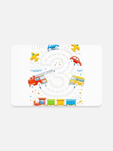 Three on the Move: Transport Parade - Rectangle Magnet - white - Front