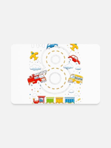 Vivid Transport Eight Road Adventure - Rectangle Magnet - white - Front