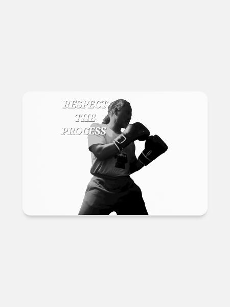 Respect the process  - Rectangle Magnet - white - Front